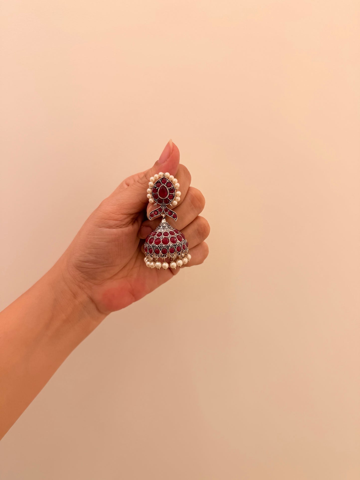 Jhumka Pink Stone