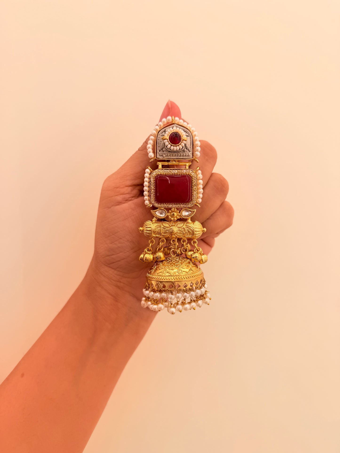 Gulposh Jhumka Red D117
