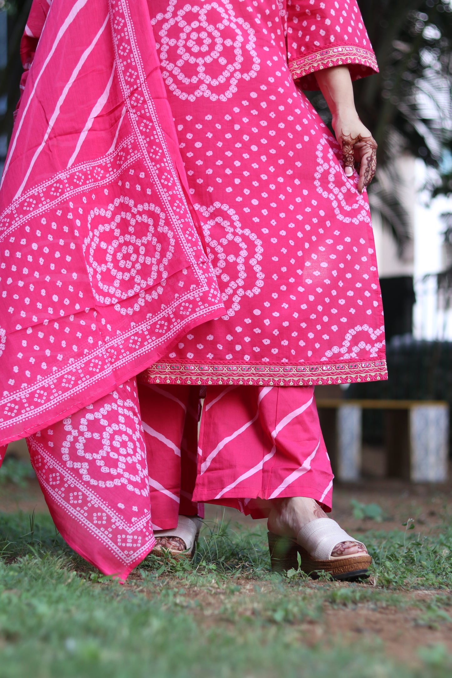 Bandhani Vibe- Hot Pink
