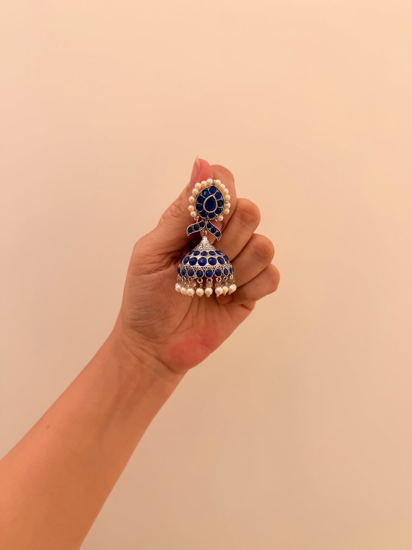 Jhumka Blue Stone