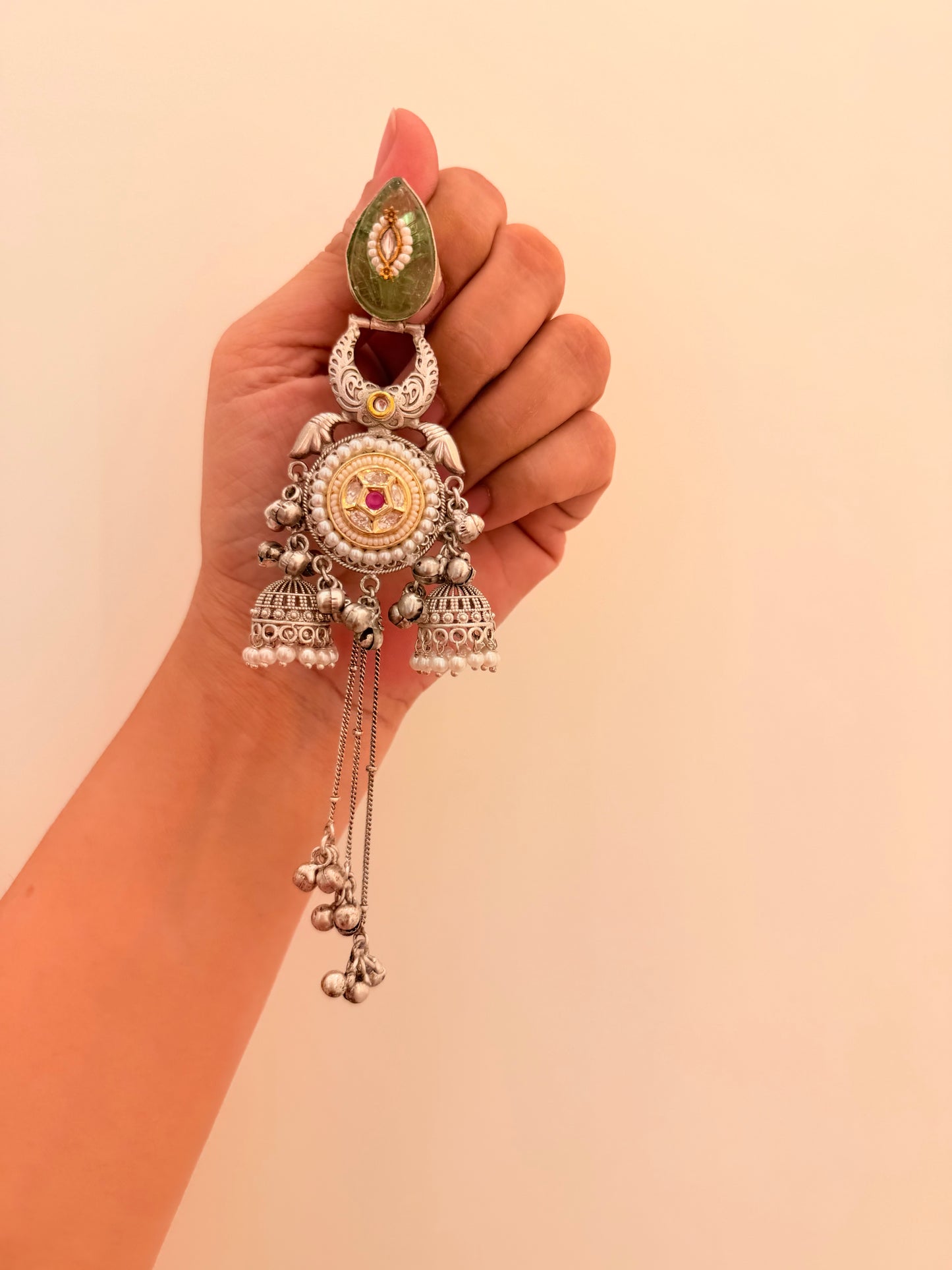 Noorvi Tassels Green Stone