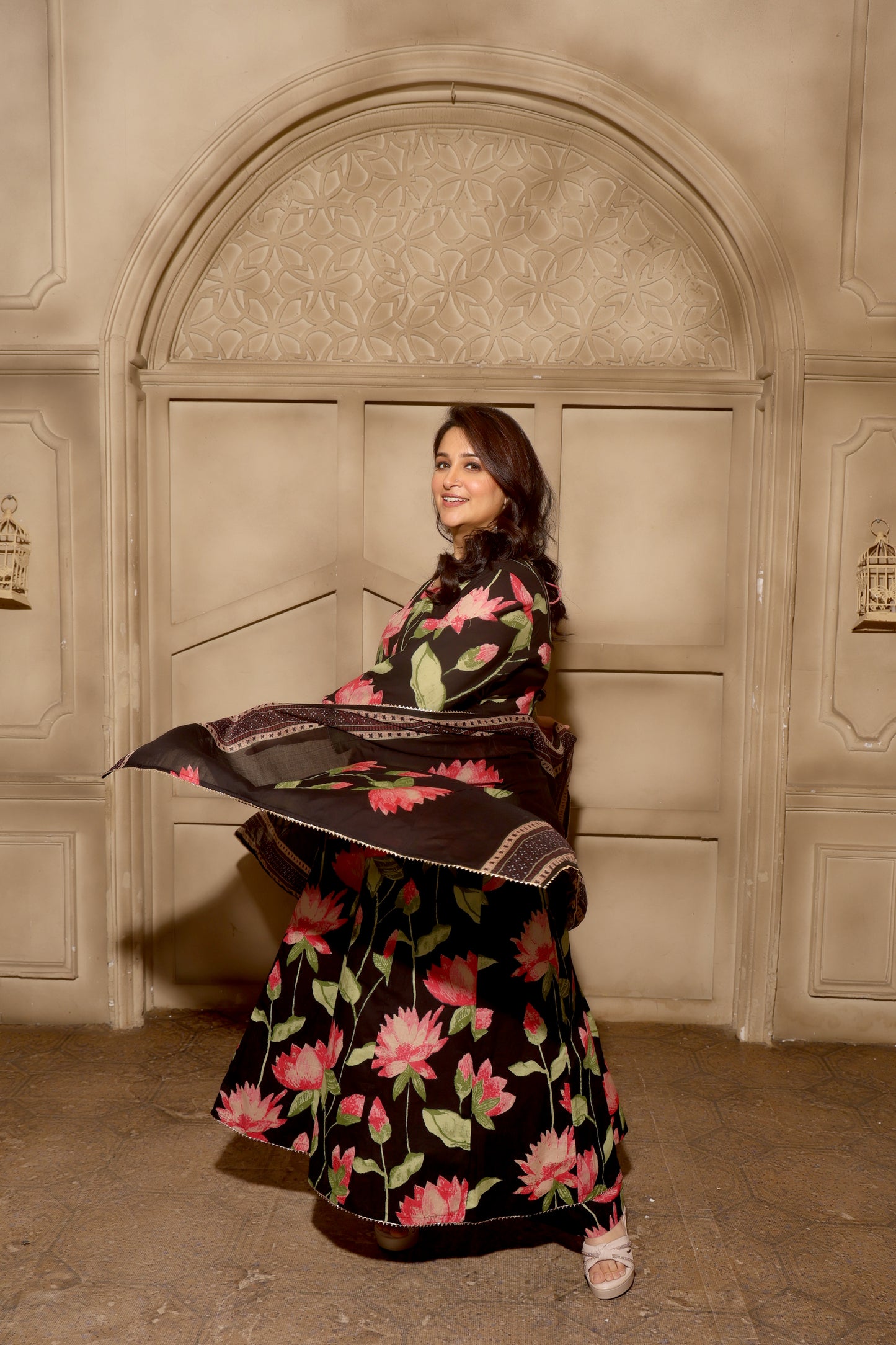 Florenza Grace Anarkali Set Black