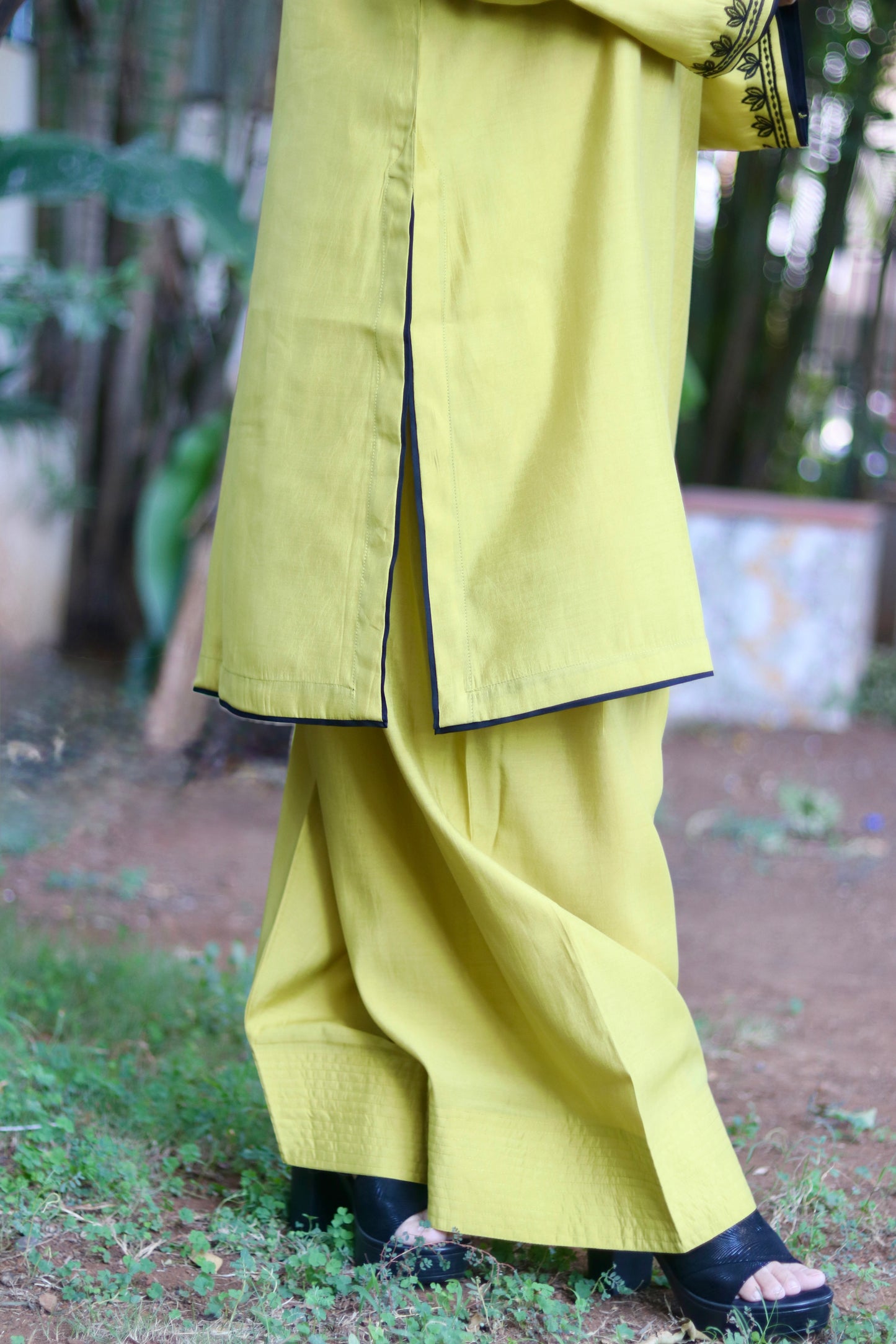 Classic Allure Mustard Farshi Salwaar Kurta set