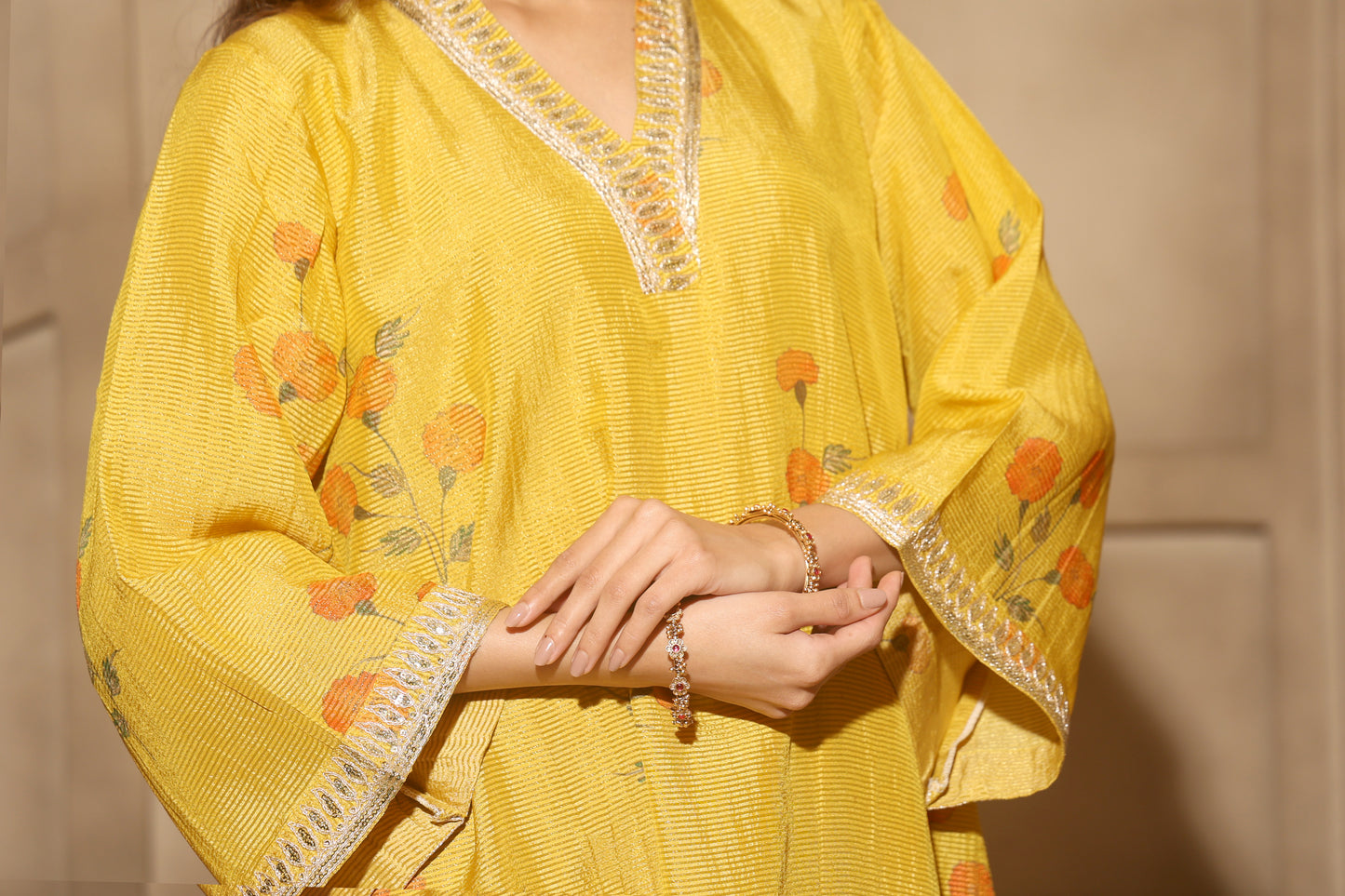Noor-E-Bahar Yellow Set