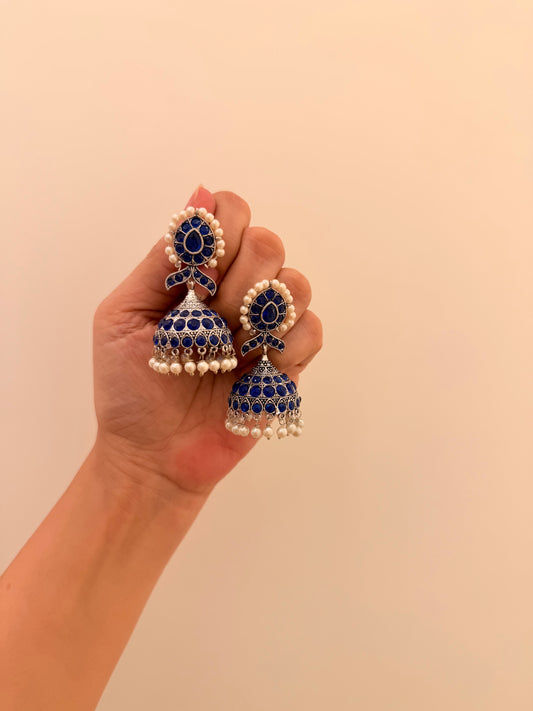 Jhumka Blue Stone