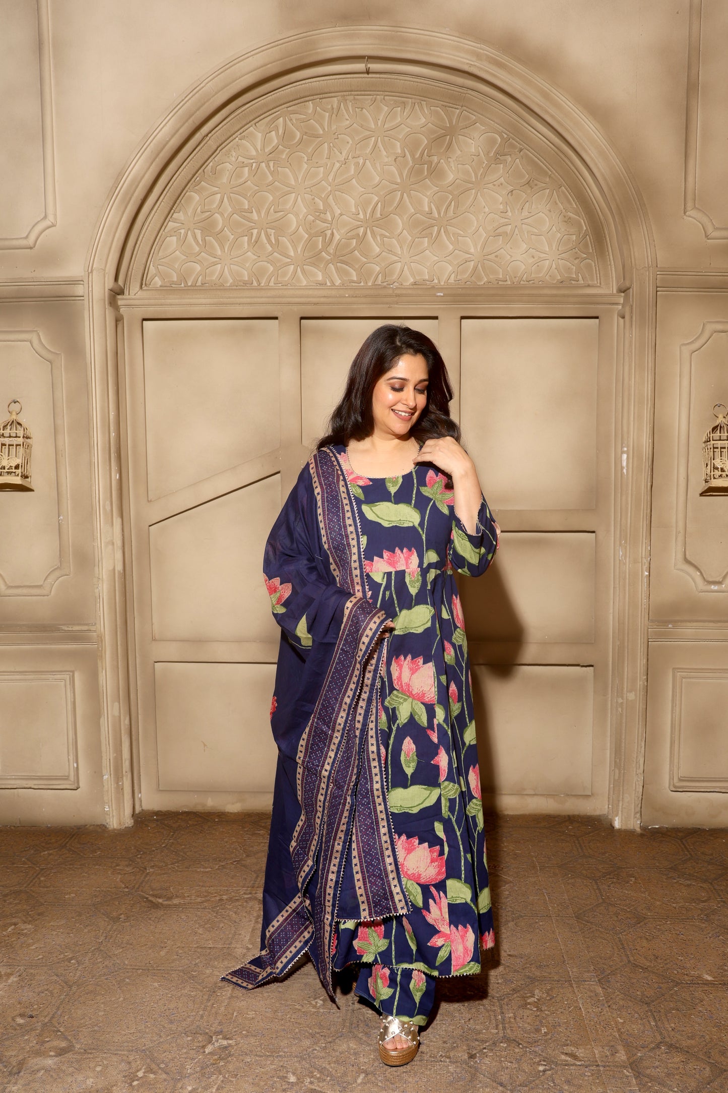 Florenza Grace Anarkali Set Blue