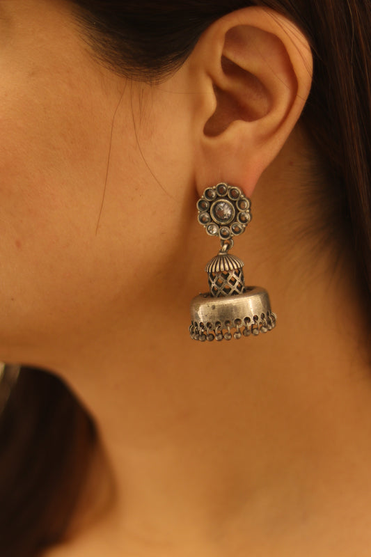 Heritage Jhumka White D67