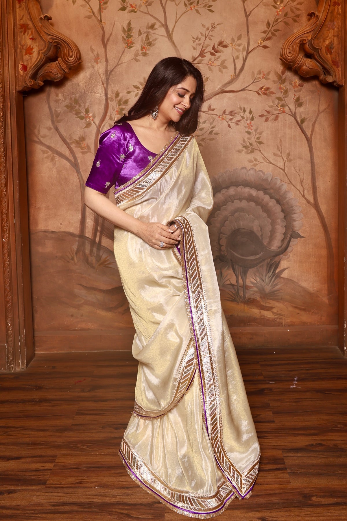 Chandni Muse Saree With Blouse Piece