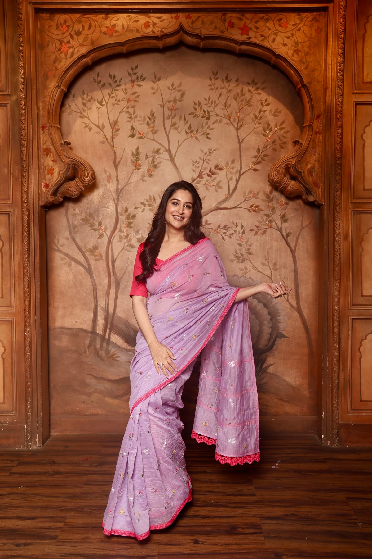 Lilac Noor Saree With Blouse piece