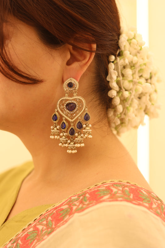 Anika Jhumka d39 Dark Blue