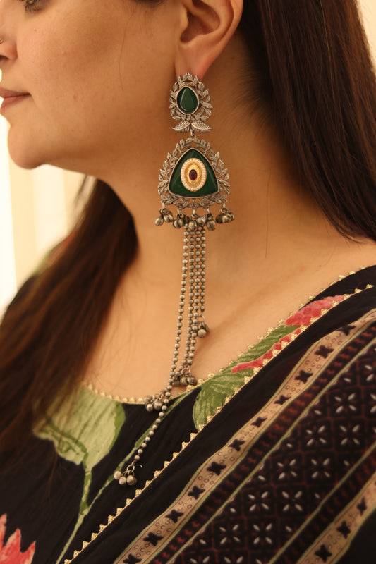 Hoor Danglers Green D72