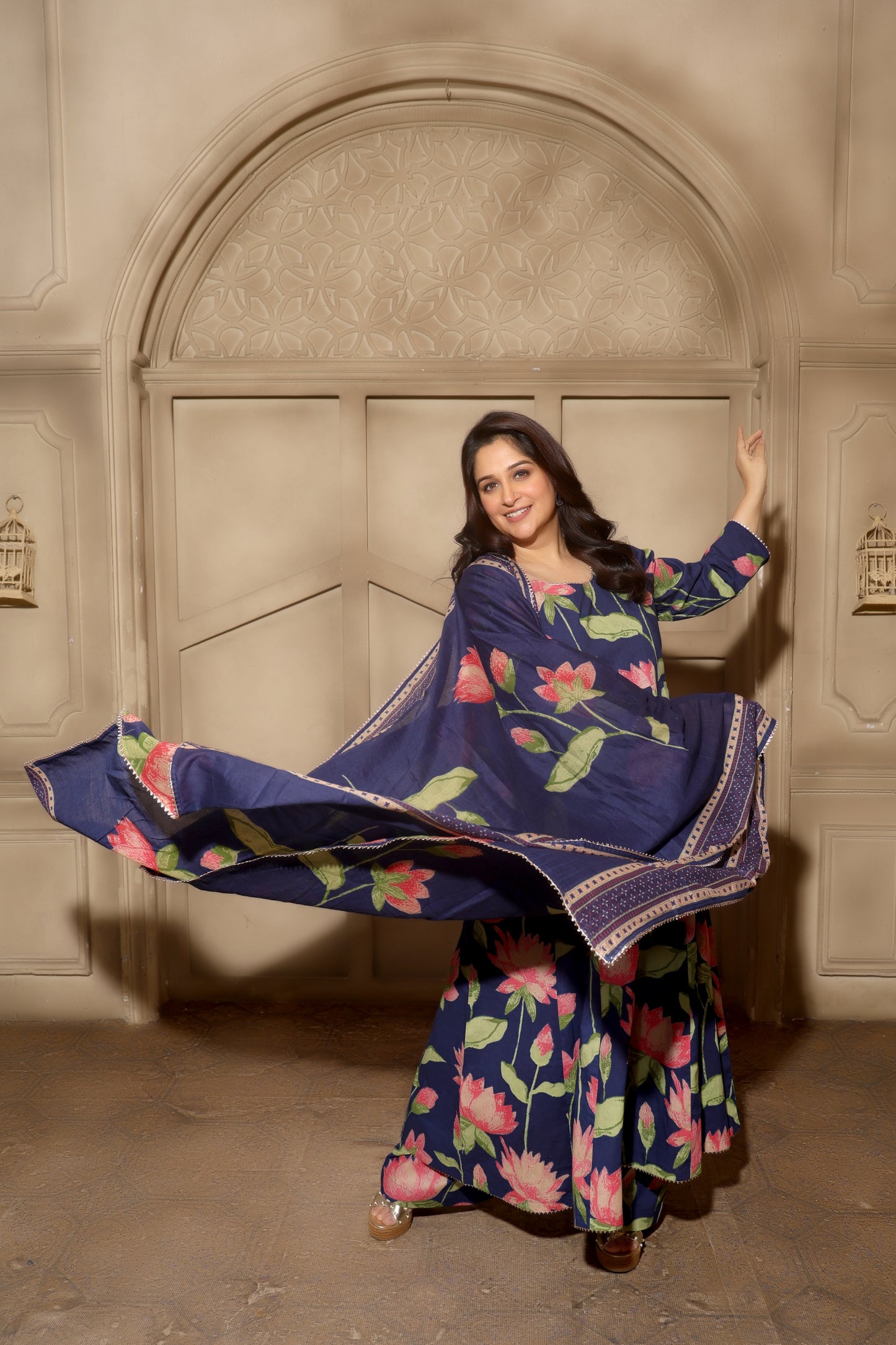 Florenza Grace Anarkali Set Blue