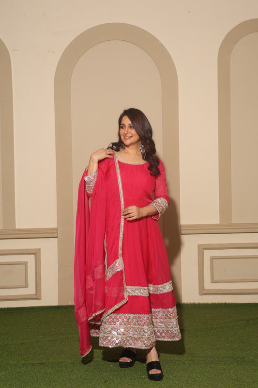 Rani Shimmer Anarkali