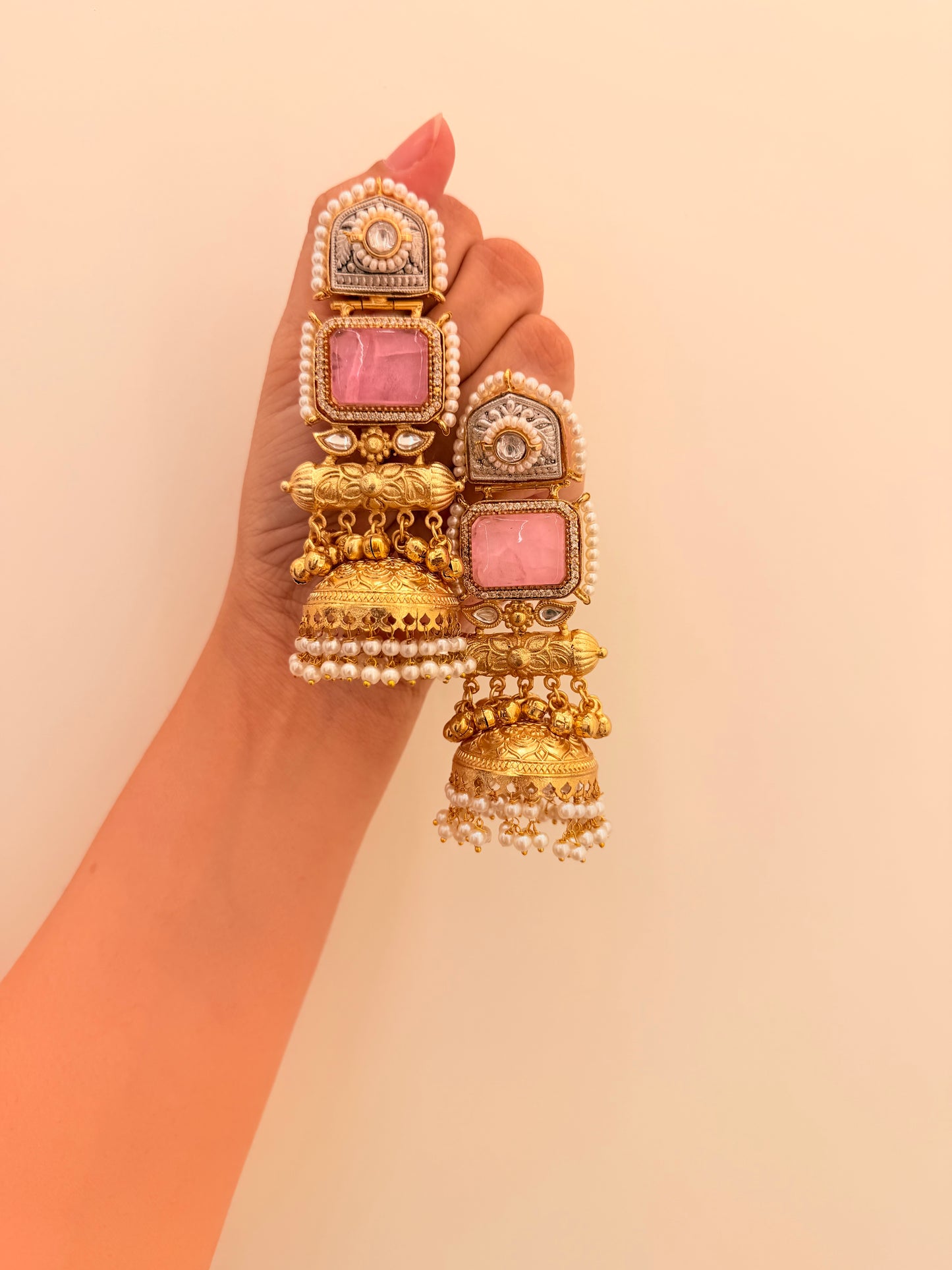 Gulposh Jhumka Pink D117