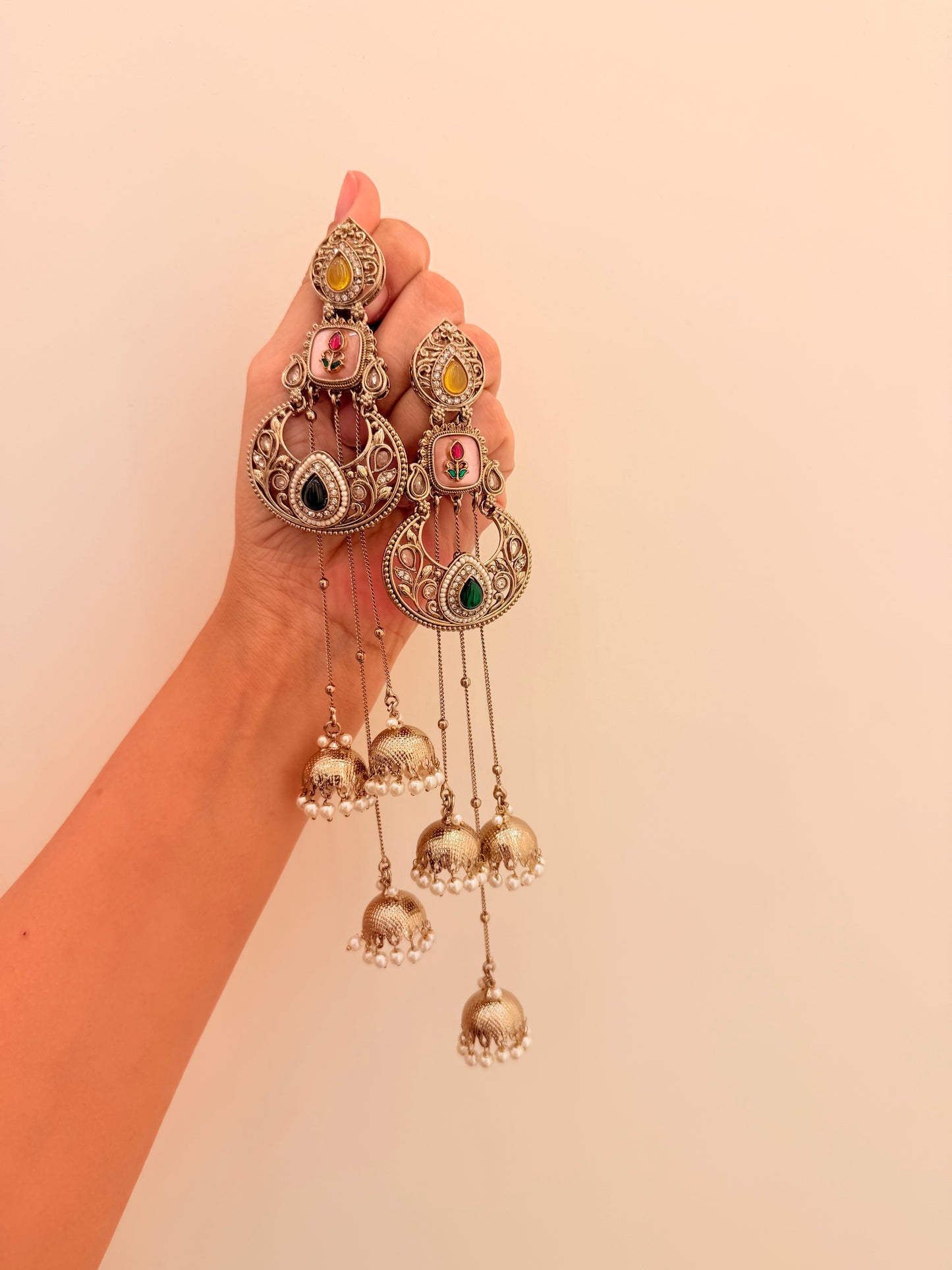 Shahi Chandbali D 122 Pink & yellow