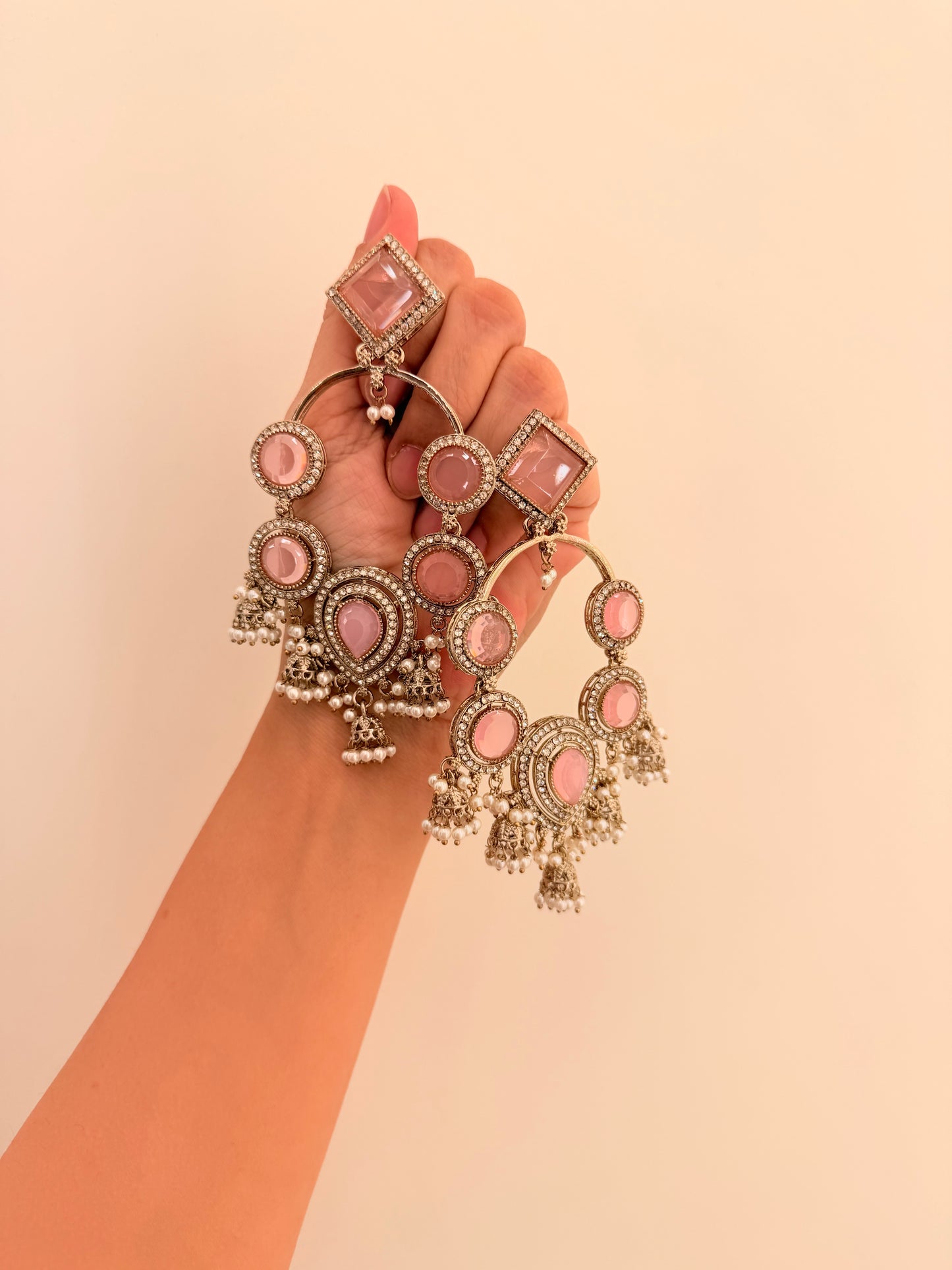 Afsheen Danglers D136 Light Pink