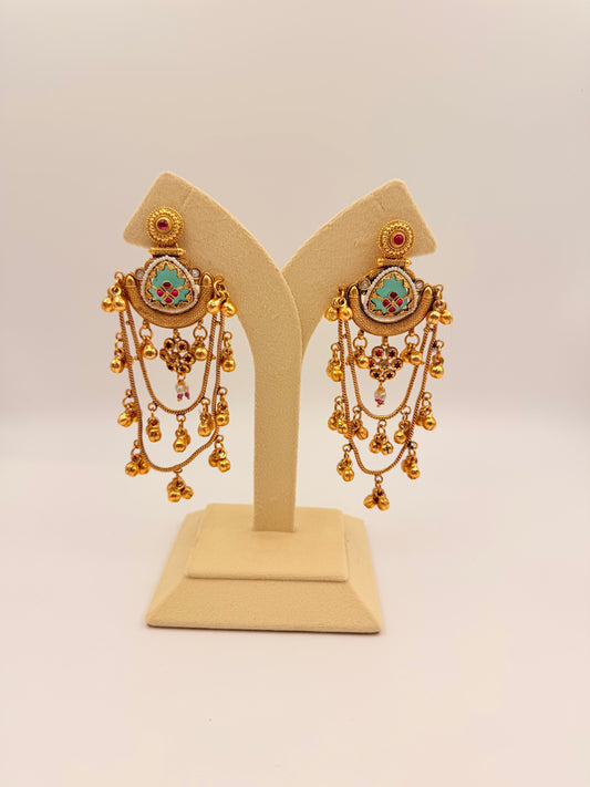 Ziya Danglers d47 Green n pink