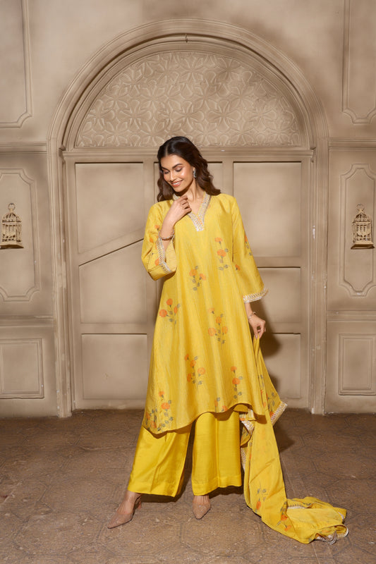 Noor-E-Bahar Yellow Set