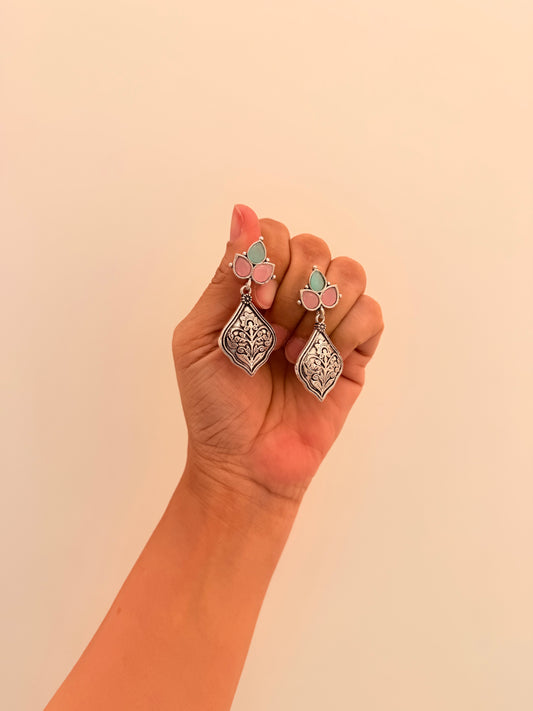 Kusum Drops Light Pink & Blue D113