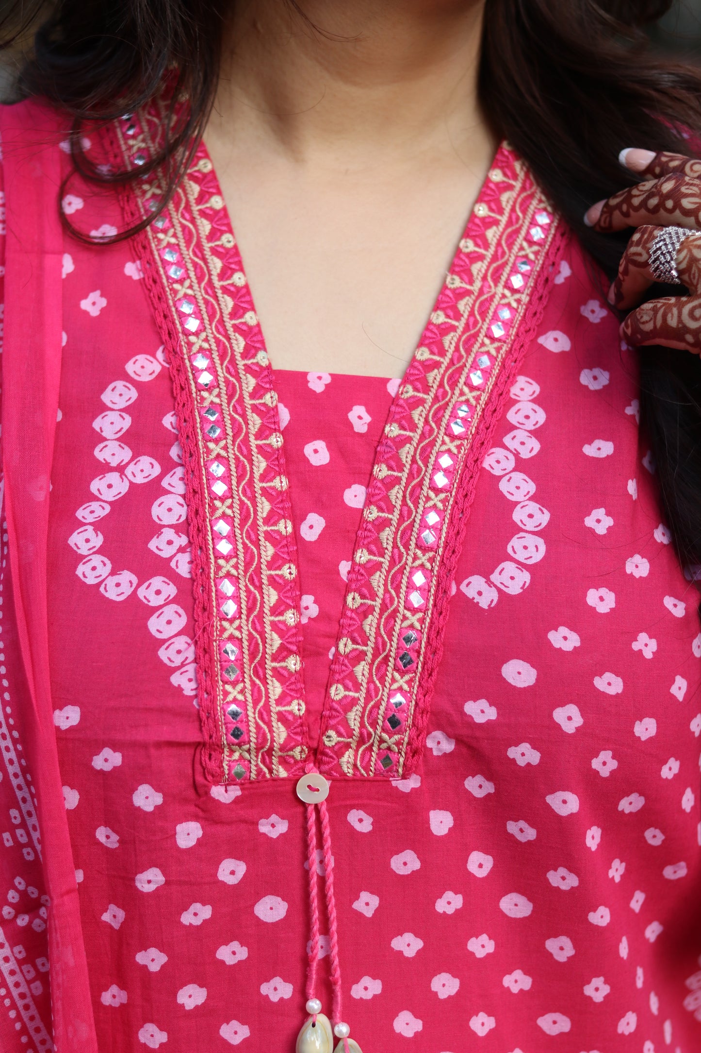 Bandhani Vibe- Hot Pink