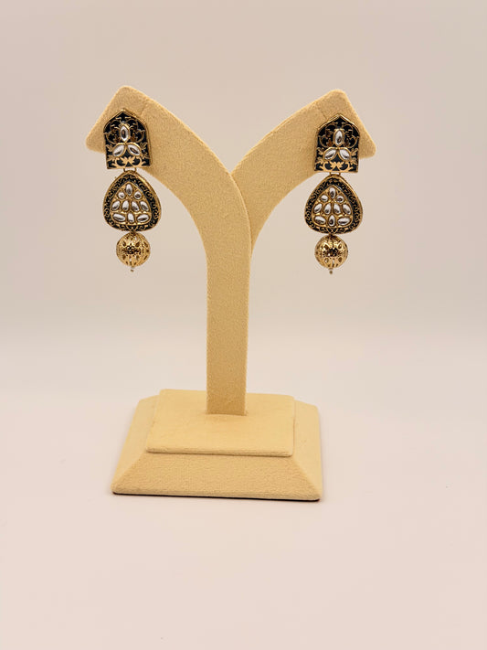 Noir Kundan Dark Blue d49