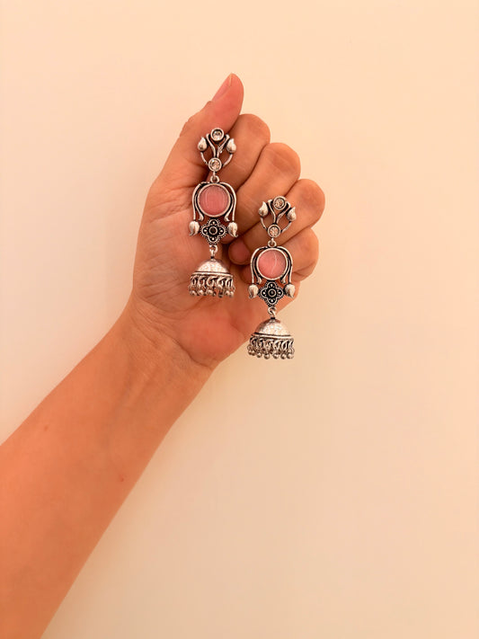 Sevra Jhumka Pink
