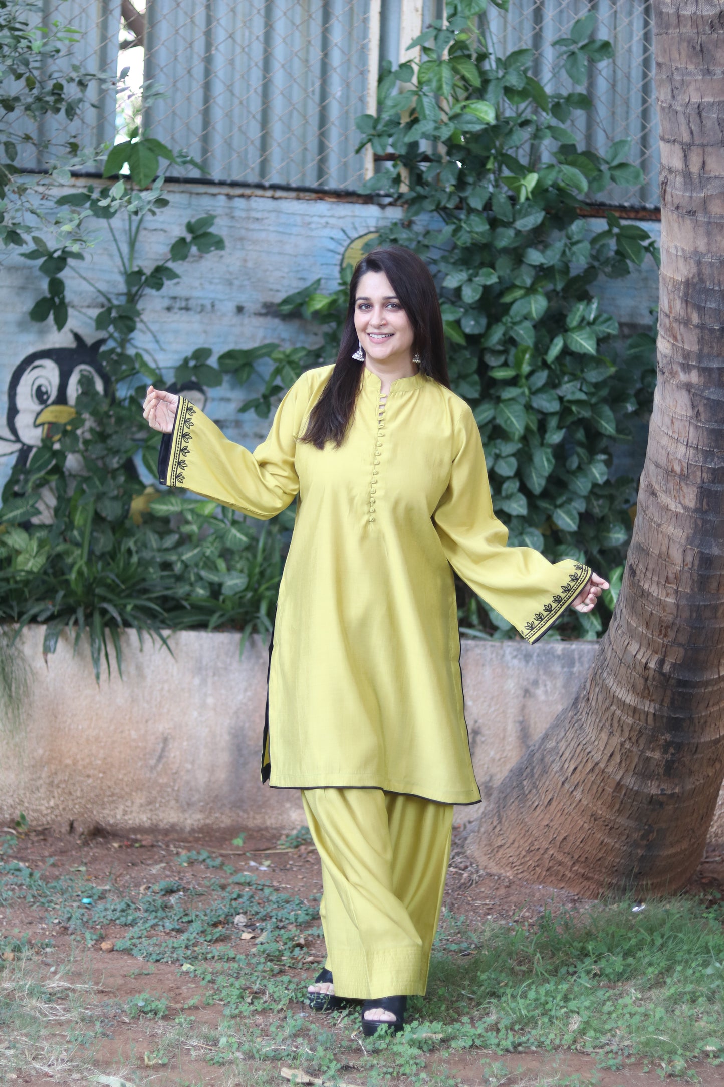 Classic Allure Mustard Farshi Salwaar Kurta set