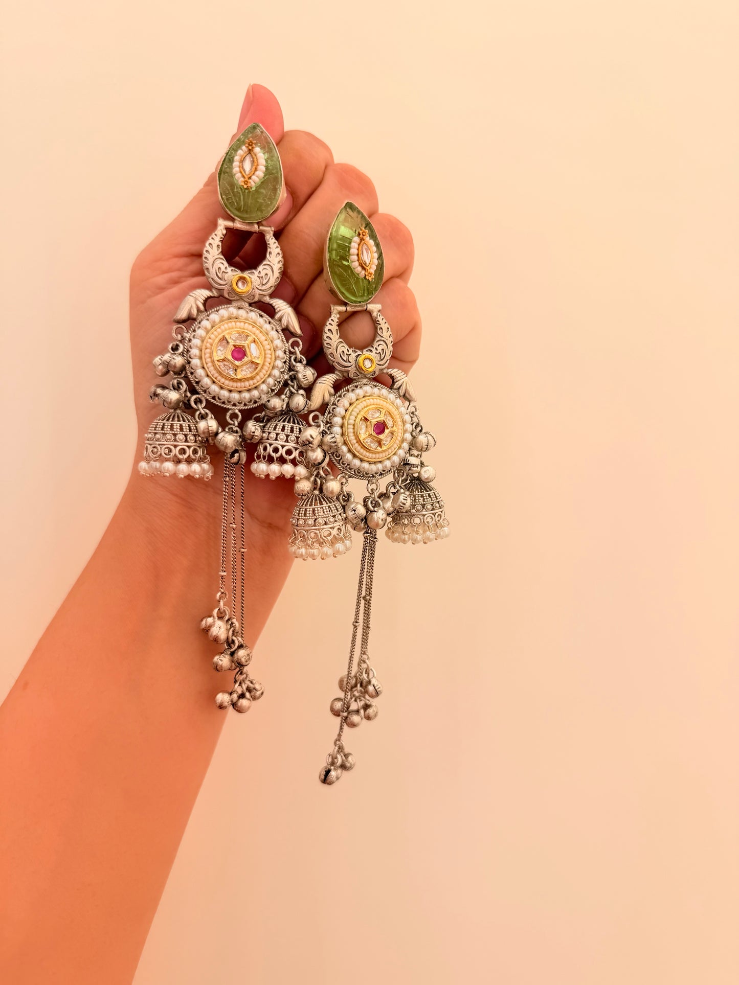 Noorvi Tassels Green Stone