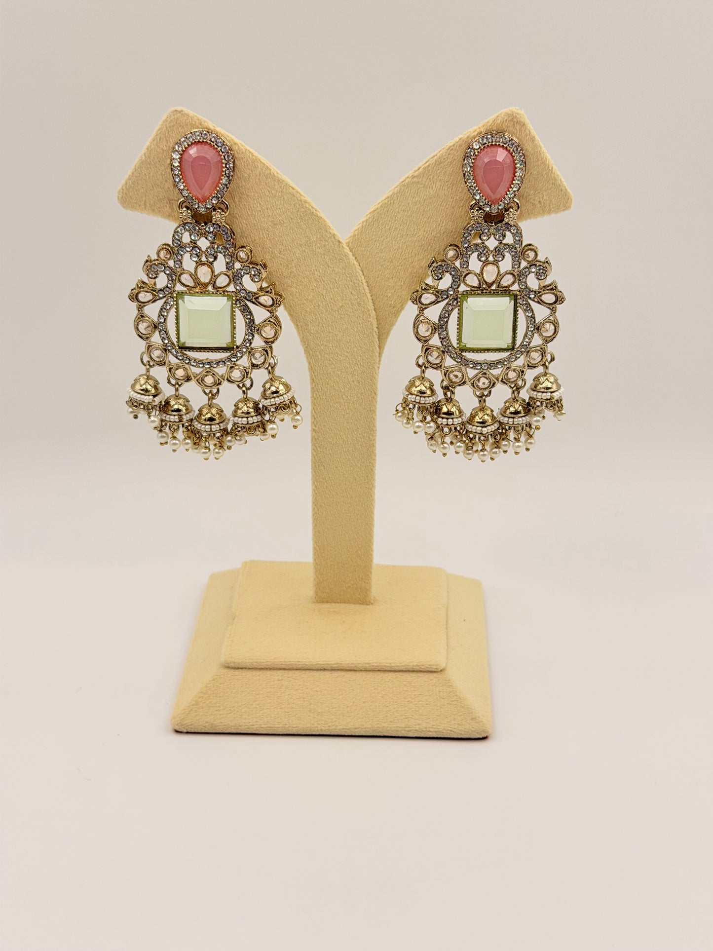 Vintage Noor Light green & pink d7