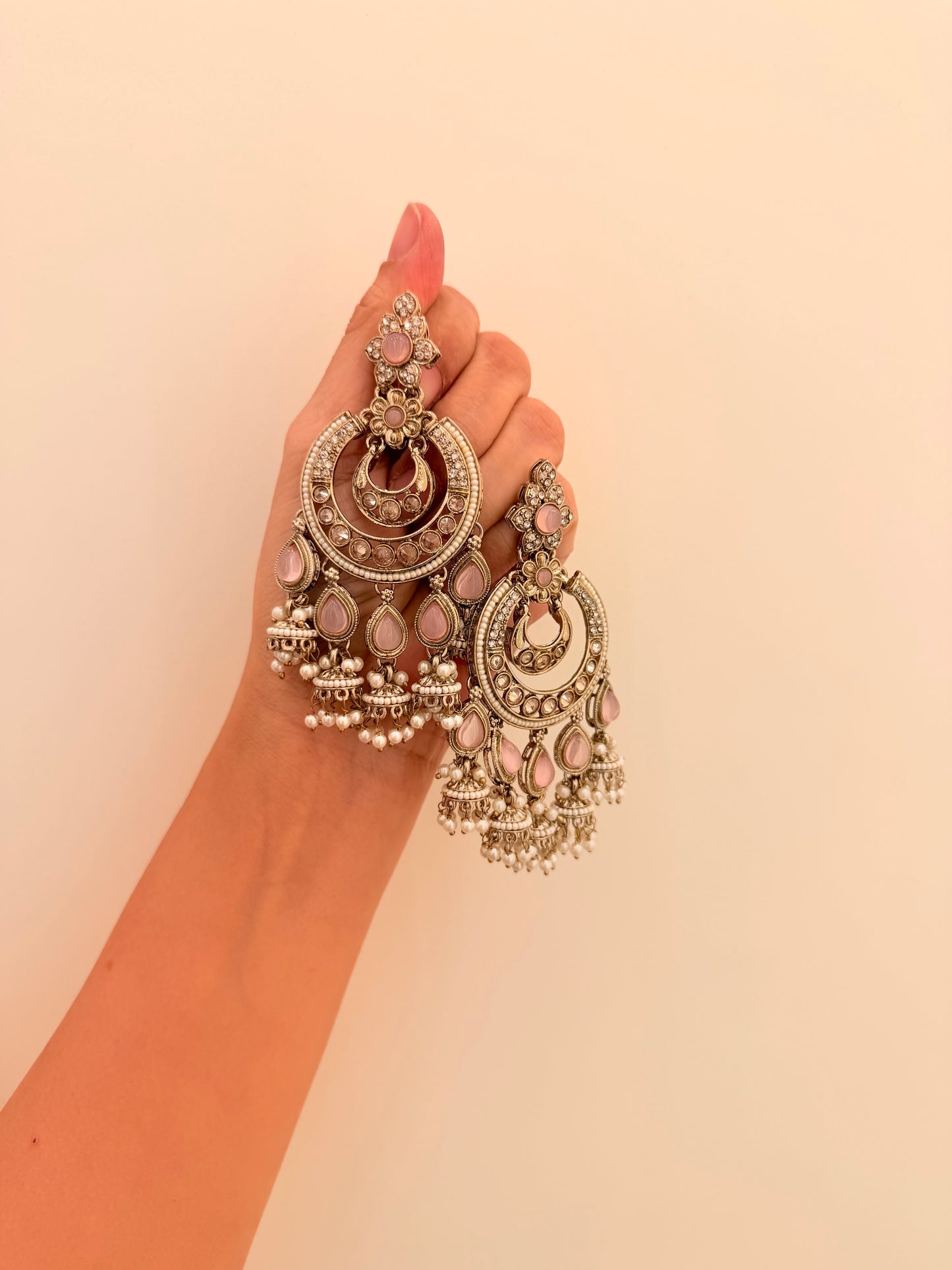 Mahrooh Chandbali D130 Pink