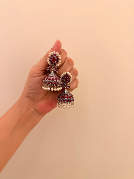 Jhumka Pink Stone