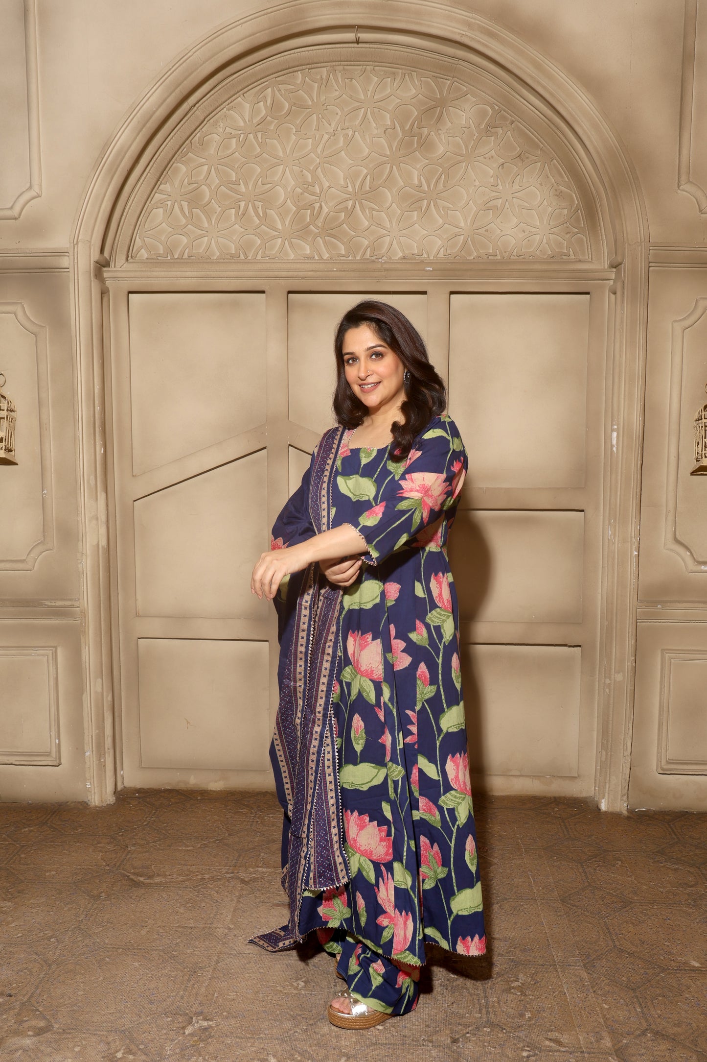 Florenza Grace Anarkali Set Blue