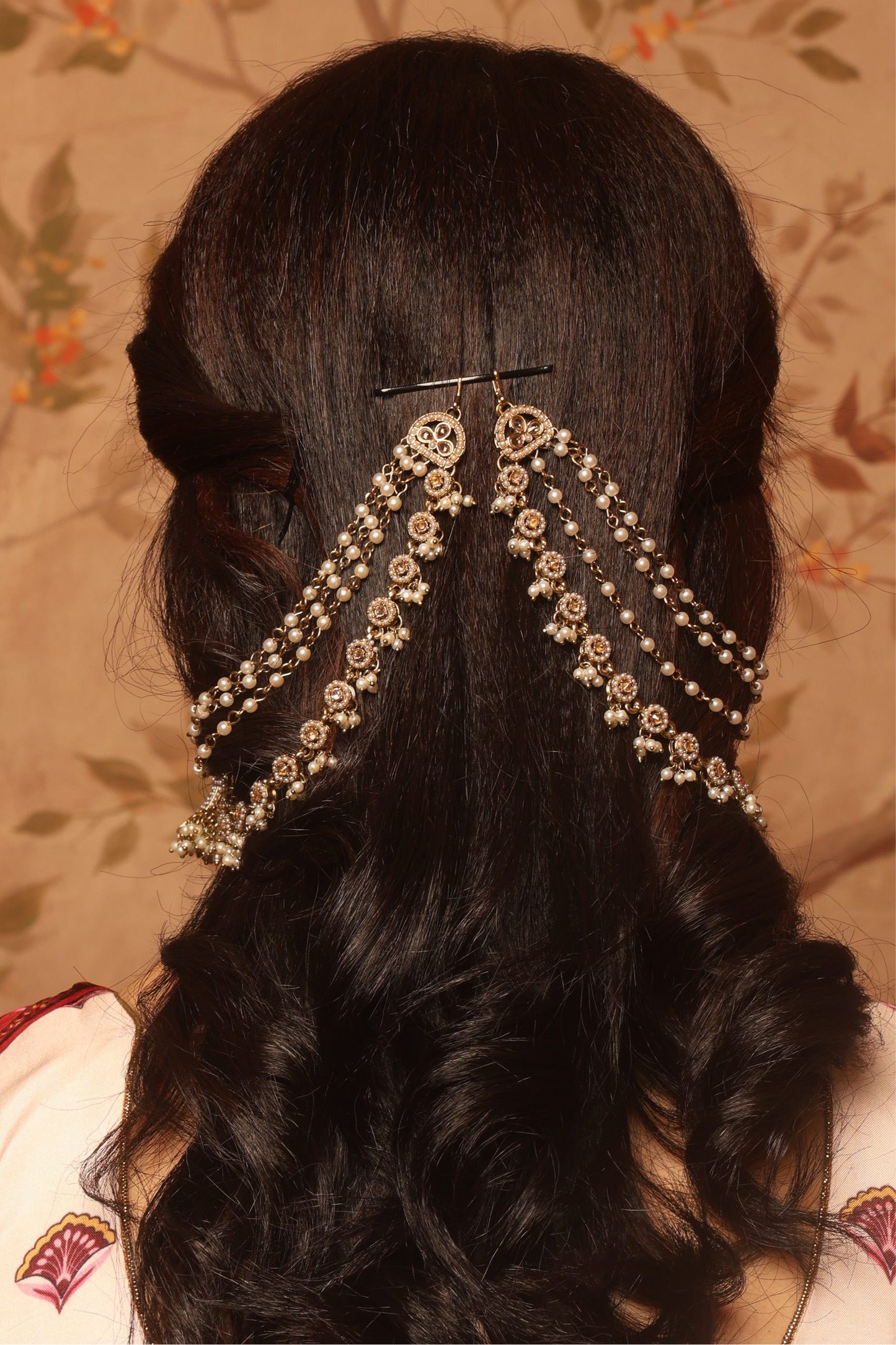 Nizaam Jhumka White Stones