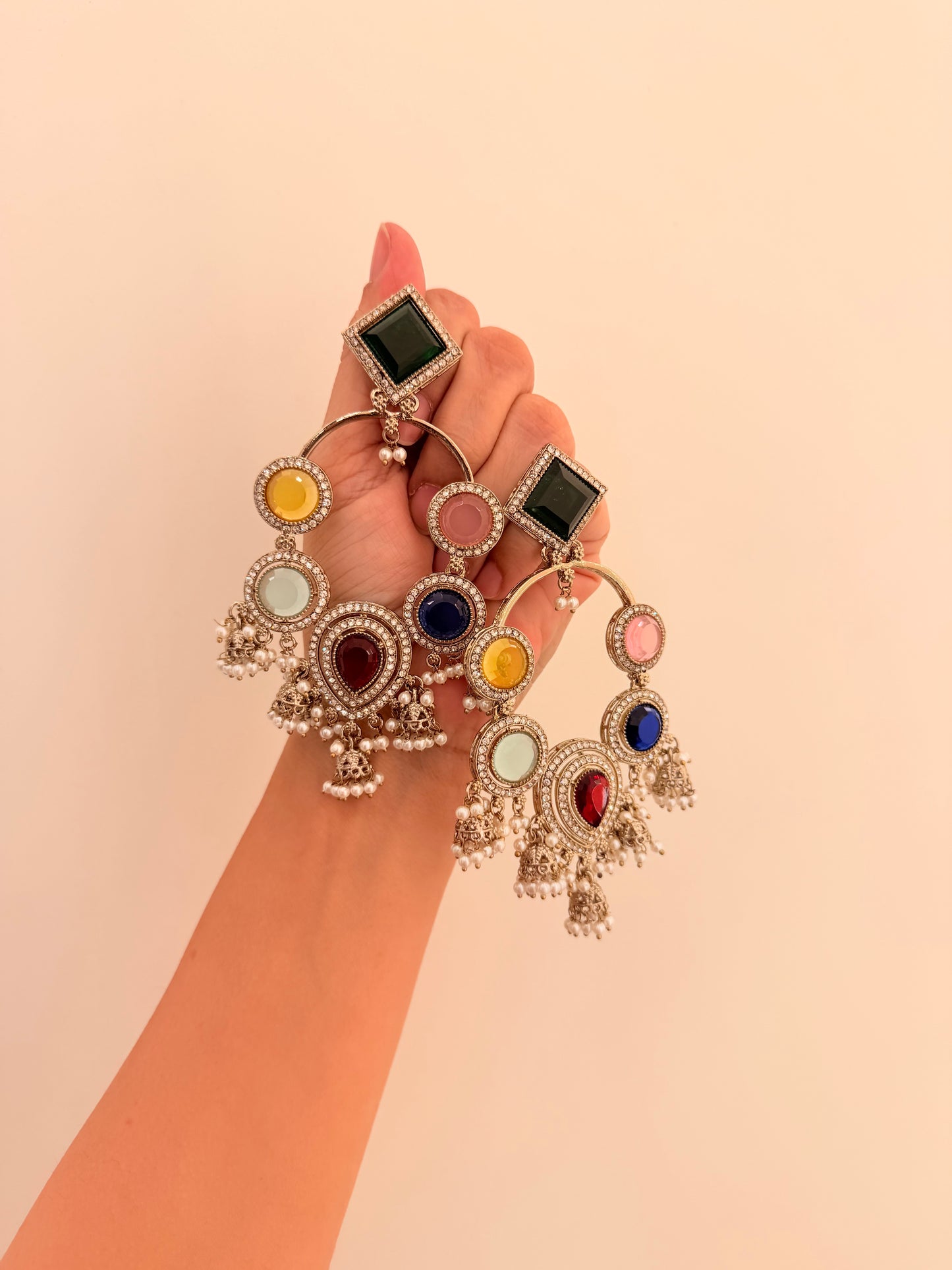 Afsheen Danglers D136 Dark Multi