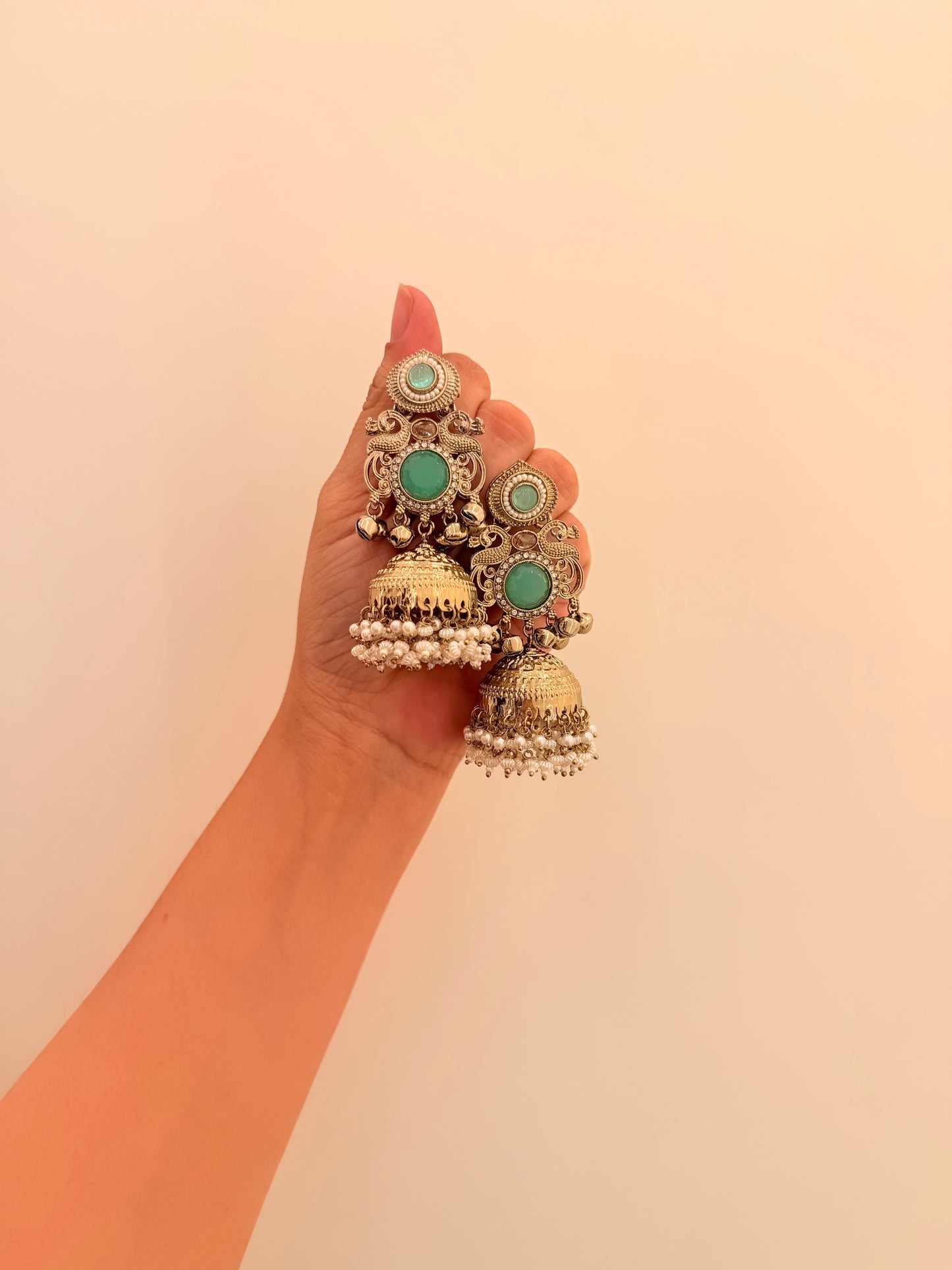 Noorah Jhumka Sea Blue d22