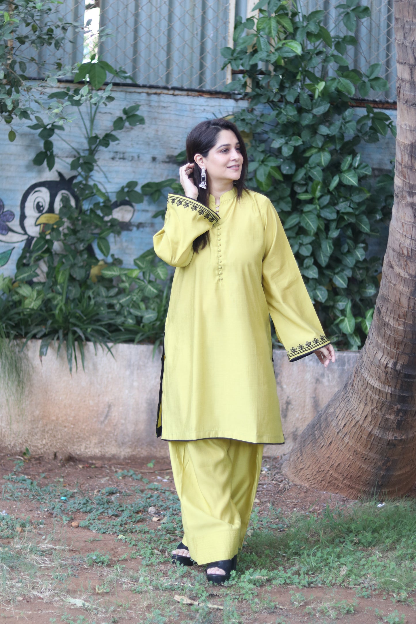 Classic Allure Mustard Farshi Salwaar Kurta set