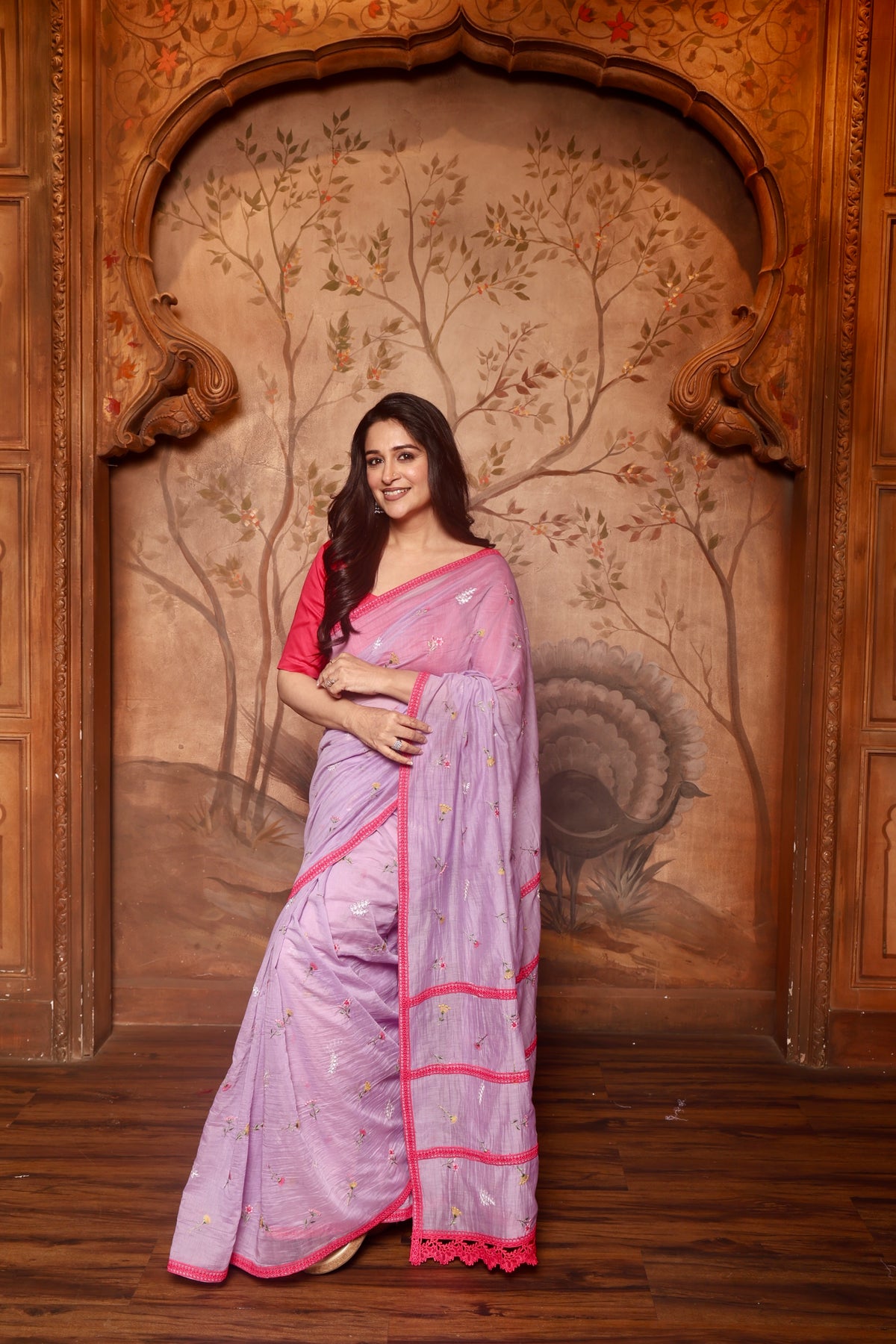 Lilac Noor Saree With Blouse piece