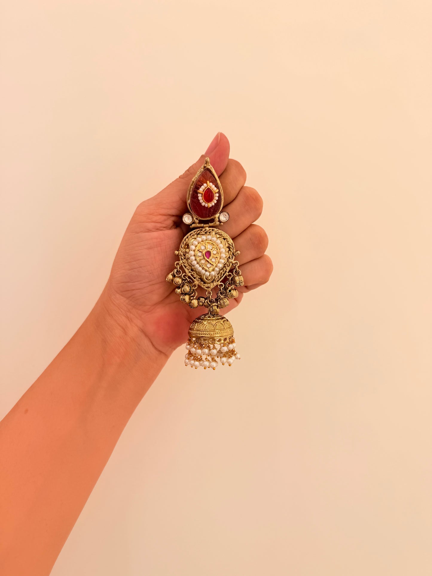 Zahira Jhumka Pink with pink